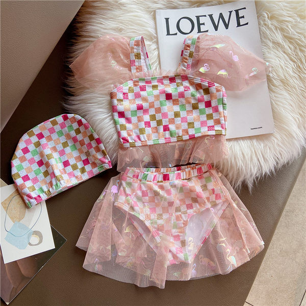 Dječji dvodijelni kupaći kostim s tilom