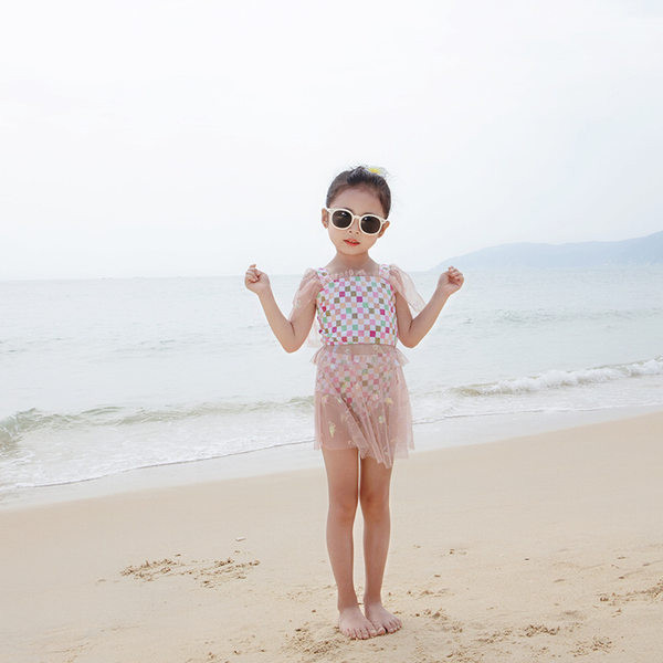 Dječji dvodijelni kupaći kostim s tilom