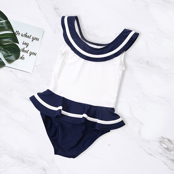 Laste täisujumistrikoo paelaga tüdrukutele