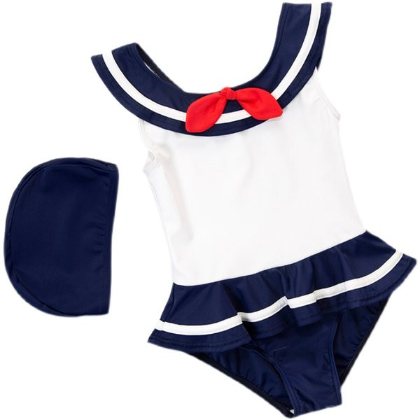 Laste täisujumistrikoo paelaga tüdrukutele