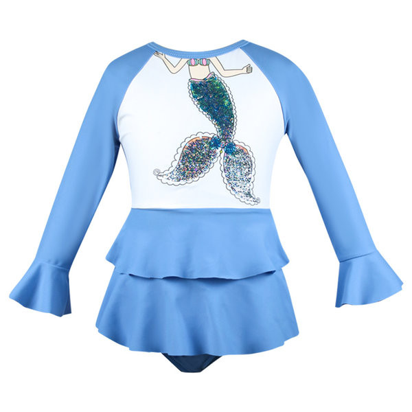 Dječji cijeli kupaći kostim s dugim rukavima i printom u boji