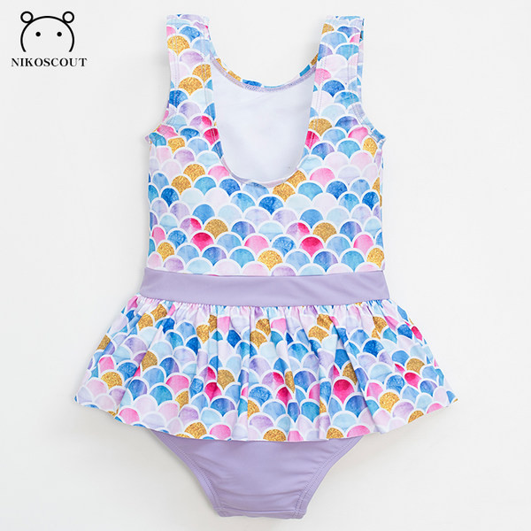 Cijeli kupaći kostim sa širokim naramenicama - za djevojčice