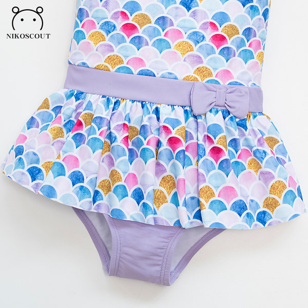 Cijeli kupaći kostim sa širokim naramenicama - za djevojčice