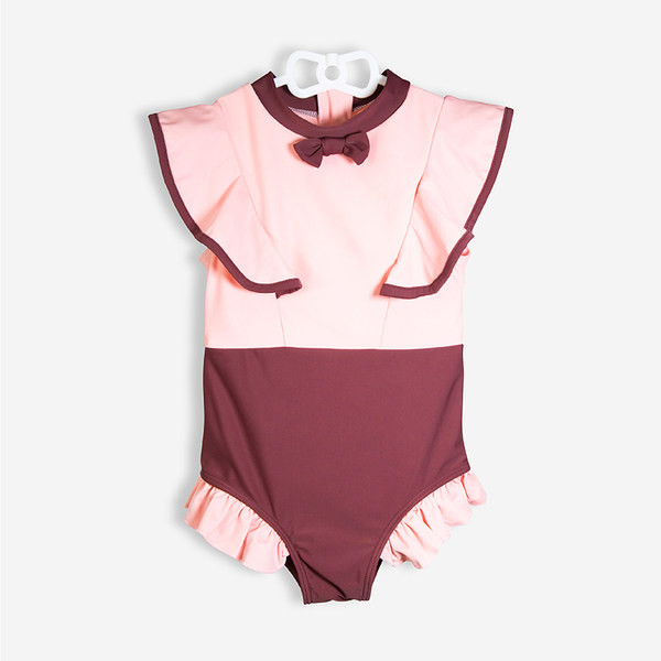 Παιδικό ολόσωμο μαγιό με βολάν για κορίτσια