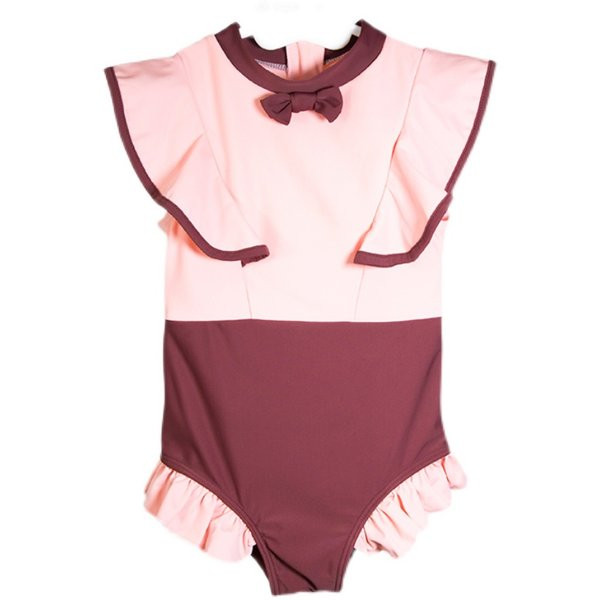 Παιδικό ολόσωμο μαγιό με βολάν για κορίτσια