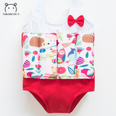 Täielik sisseehitatud ujukite ja paelaga ujumistrikoo tüdrukutele