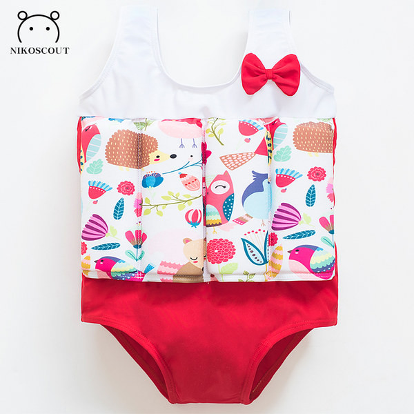 Täielik sisseehitatud ujukite ja paelaga ujumistrikoo tüdrukutele