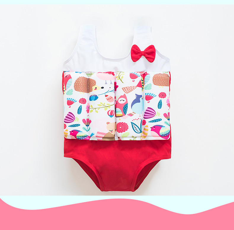 Täielik sisseehitatud ujukite ja paelaga ujumistrikoo tüdrukutele