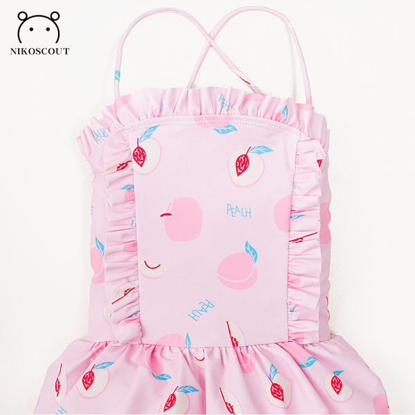 Moderni dječji puni kupaći kostim s tankim naramenicama za djevojčice