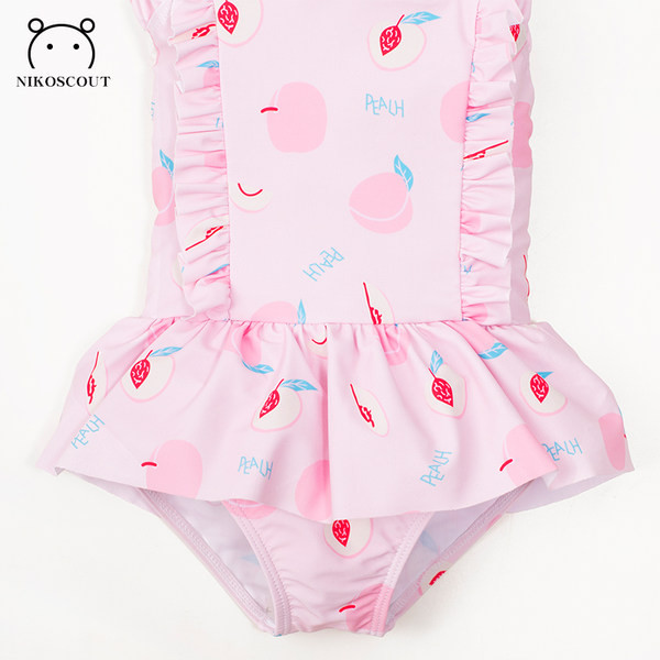 Moderni dječji puni kupaći kostim s tankim naramenicama za djevojčice