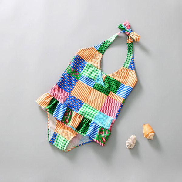 Παιδικό πολύχρωμο μαγιό με κορδόνια