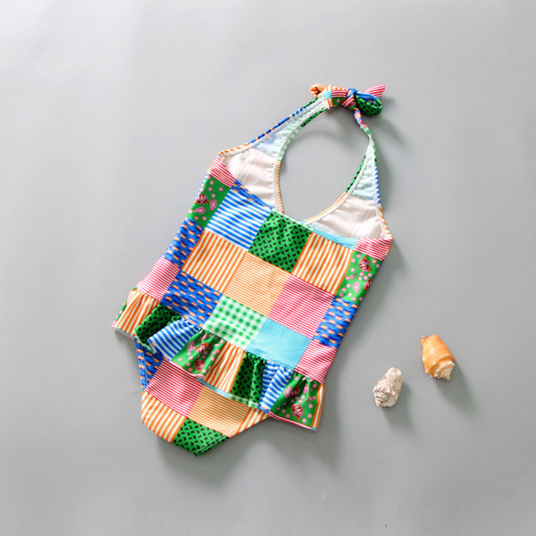 Παιδικό πολύχρωμο μαγιό με κορδόνια