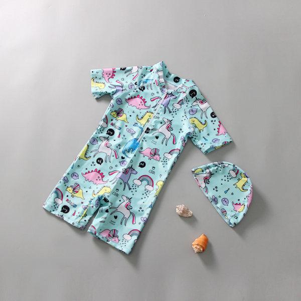 Dječji kupaći kostim s aplikacijom u plavoj boji