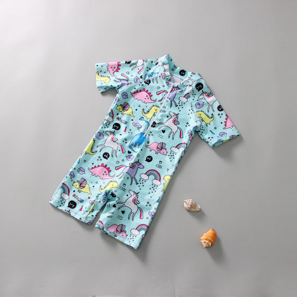 Dječji kupaći kostim s aplikacijom u plavoj boji