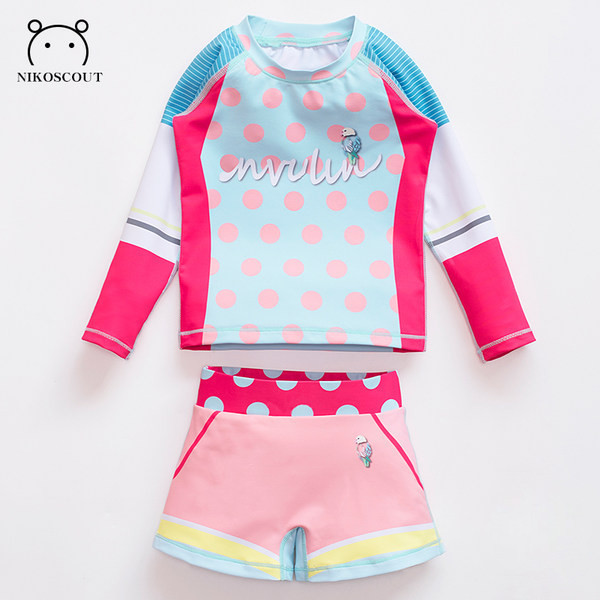 Moderan dvodijelni dječji kupaći kostim za djevojčice