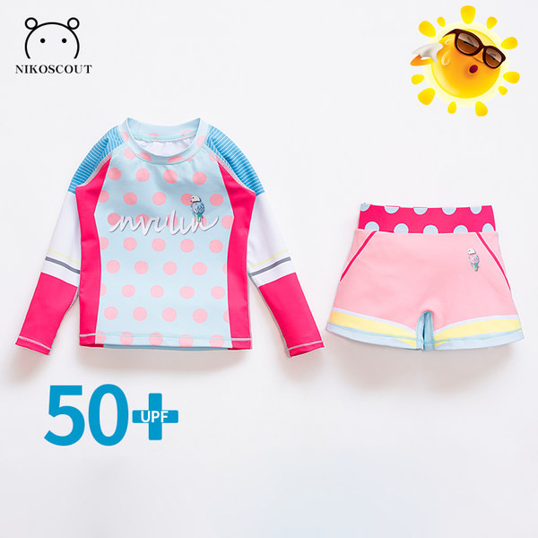 Moderan dvodijelni dječji kupaći kostim za djevojčice