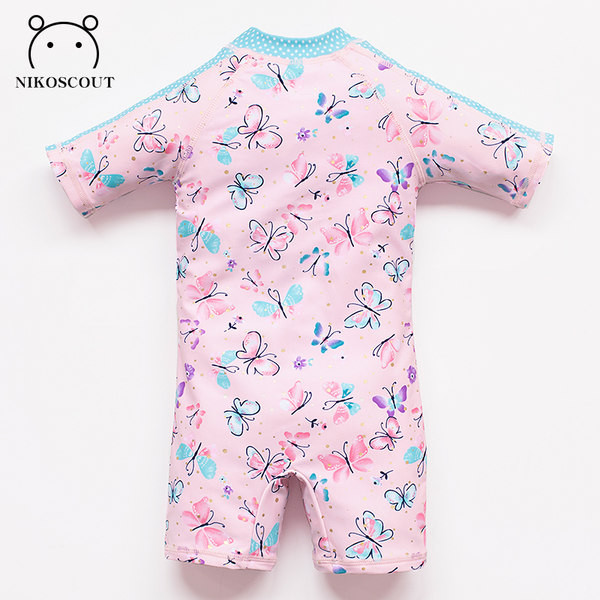 Roosa täispäikese ujumistrikoo tüdrukutele