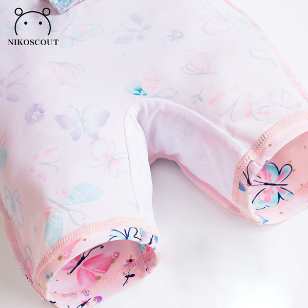 Roosa täispäikese ujumistrikoo tüdrukutele