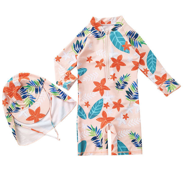 Uus mudel päikesekaitsega ujumistrikoo lukuga ja pikkade varrukatega