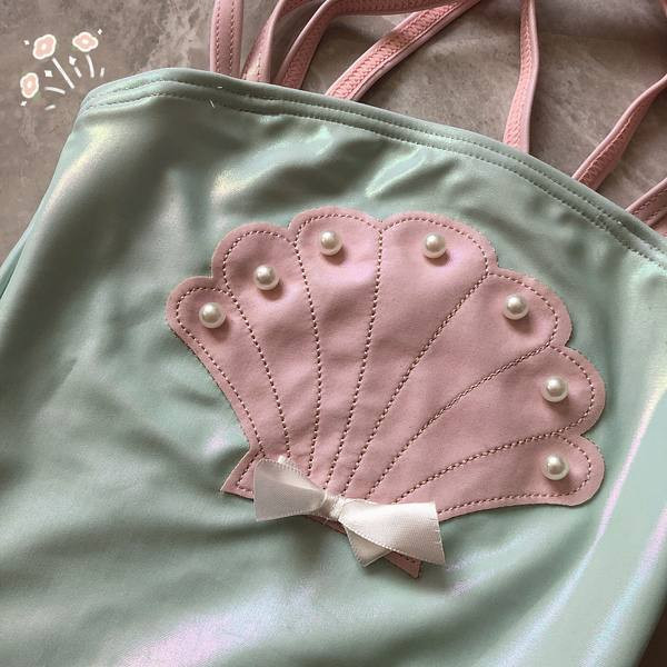 Dječji kupaći kostim sa 3D elementom - dva modela