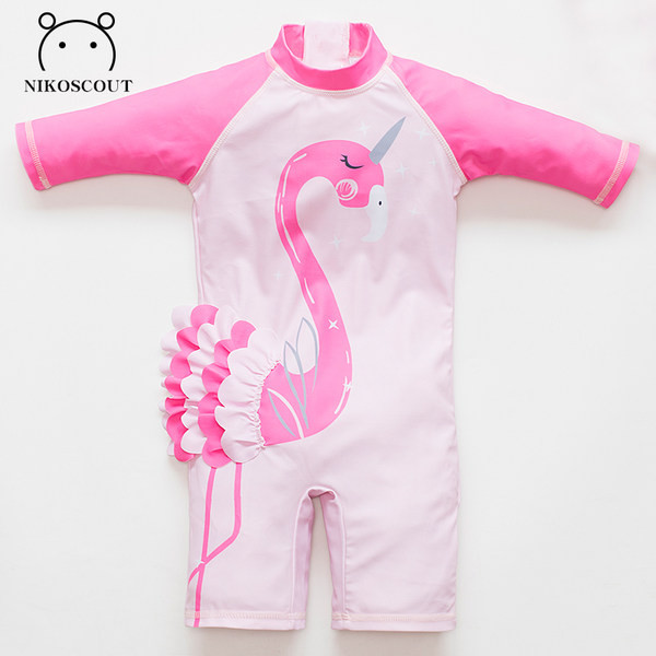 Dječji kupaći kostim za djevojčice s aplikacijom za sunčanje