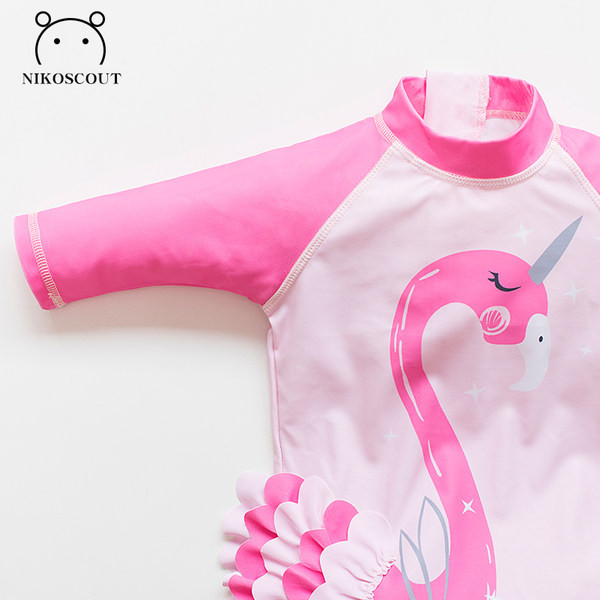 Dječji kupaći kostim za djevojčice s aplikacijom za sunčanje