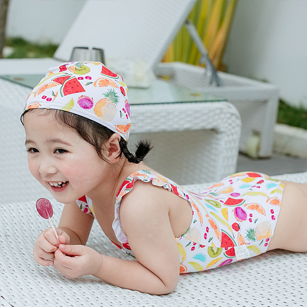 Novi model dječjeg cijelog kupaćeg kostima sa širokim naramenicama za djevojčice