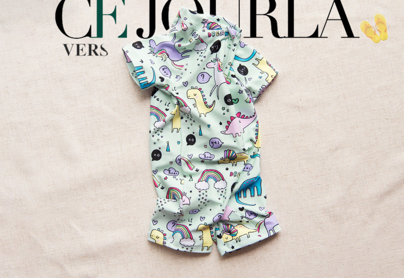 Täielik 3/4 varrukatega ujumistrikoo tüdrukule