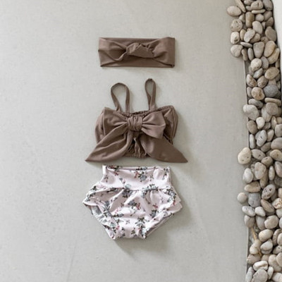 Laste ujumistrikoo kaheosaline või terve mudel