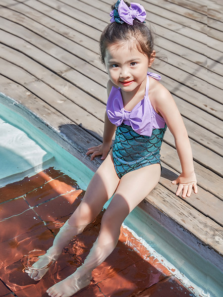 Παιδικό ολόσωμο μαγιό με κορδέλα και κορδόνια