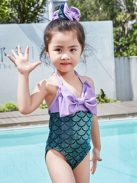 Παιδικό ολόσωμο μαγιό με κορδέλα και κορδόνια