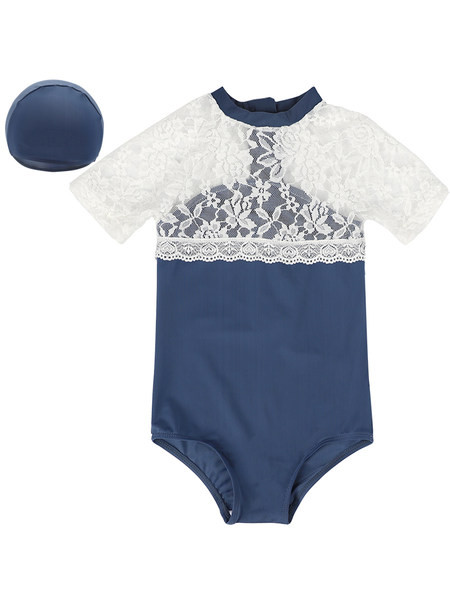 Moderan kupaći kostim za djevojčice s čipkom