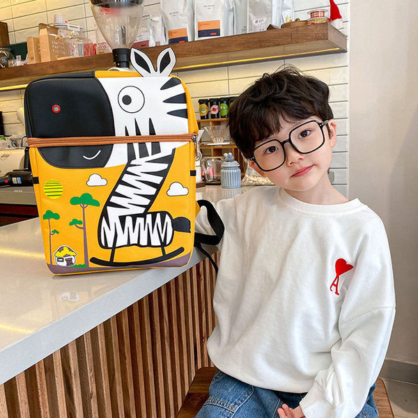 Moderan dječji ruksak s uzorkom i patentnim zatvaračem za djevojčice i dječake