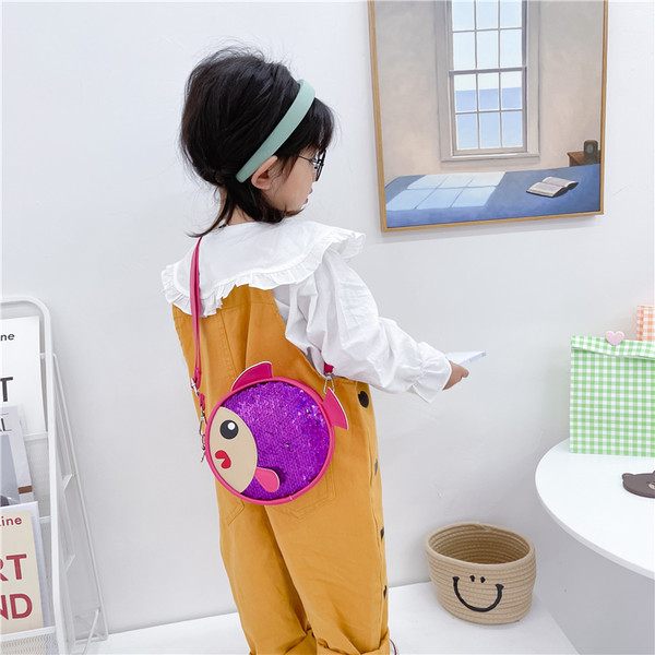 Moderan dječji okrugli ruksak s dugom ručkom za djevojčice