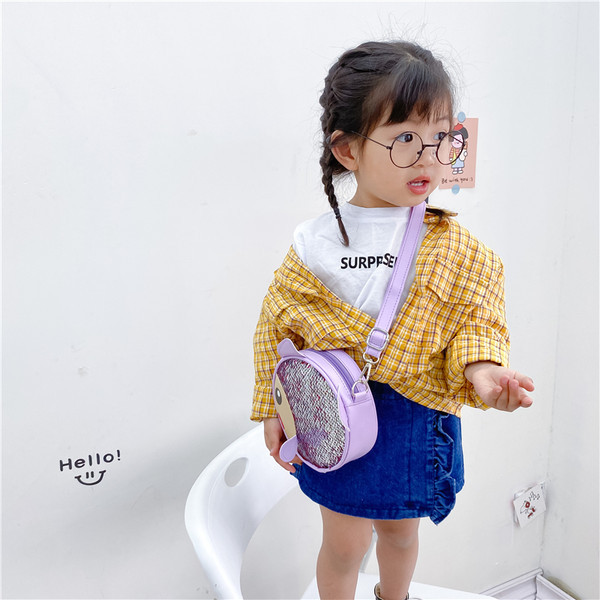 Moderan dječji okrugli ruksak s dugom ručkom za djevojčice