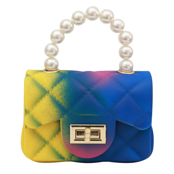 Elegantna dječja mini torba s kopčom i ukrasnim perlama