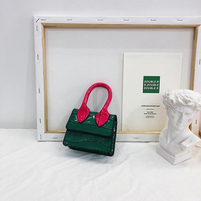 Stiilne metallist pika sangaga lastekott tavaline mudel