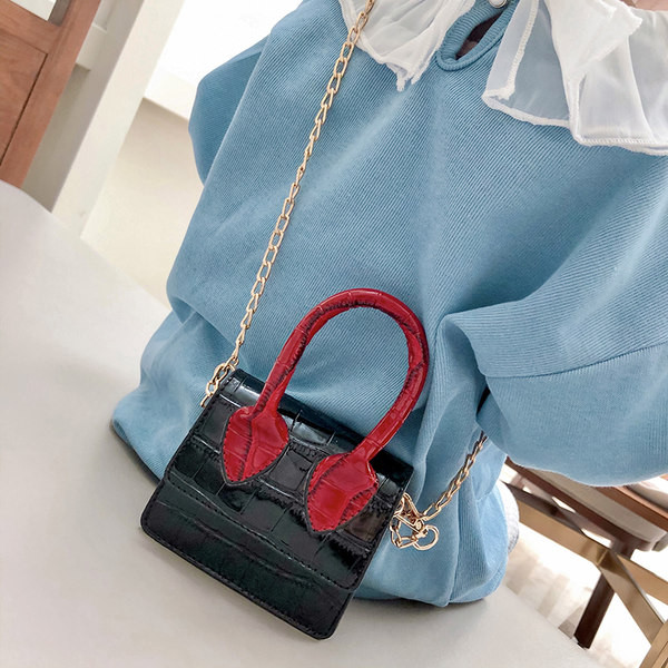 Stiilne metallist pika sangaga lastekott tavaline mudel