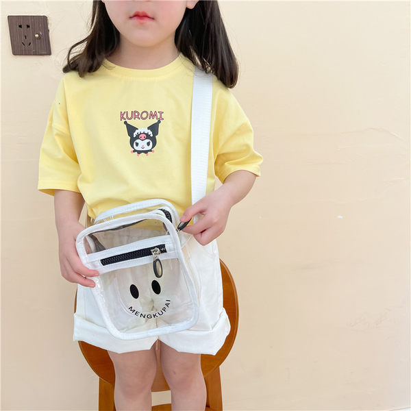 Dječja torba za rame s patentnim zatvaračem i aplikacijom