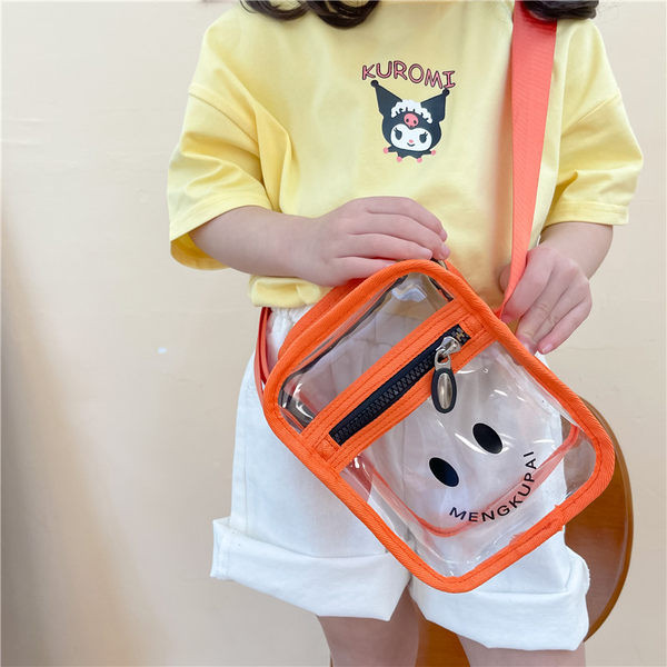 Dječja torba za rame s patentnim zatvaračem i aplikacijom