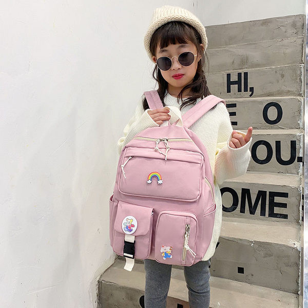 Kaasaegne taskutega laste seljakott tüdrukutele ja poistele