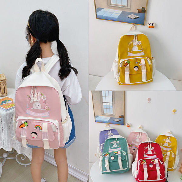 Καθημερινό σακίδιο με τσέπες και απλικέ για κορίτσια