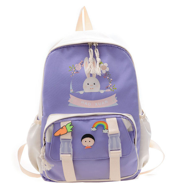 Καθημερινό σακίδιο με τσέπες και απλικέ για κορίτσια