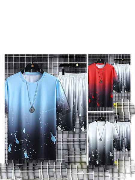 Vyrų sporto komanda iš dviejų dalių šortų ir marškinėlių