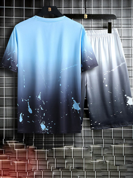 Vyrų sporto komanda iš dviejų dalių šortų ir marškinėlių