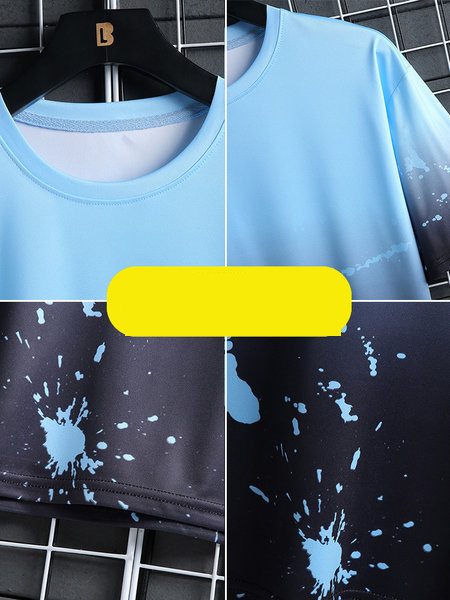 Vyrų sporto komanda iš dviejų dalių šortų ir marškinėlių