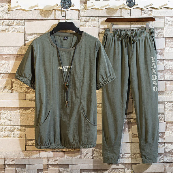 Καθημερινό σετ ανδρικό με επιγραφή και κορδόνια