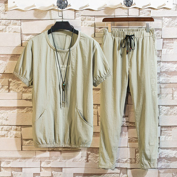 Καθημερινό σετ ανδρικό με επιγραφή και κορδόνια