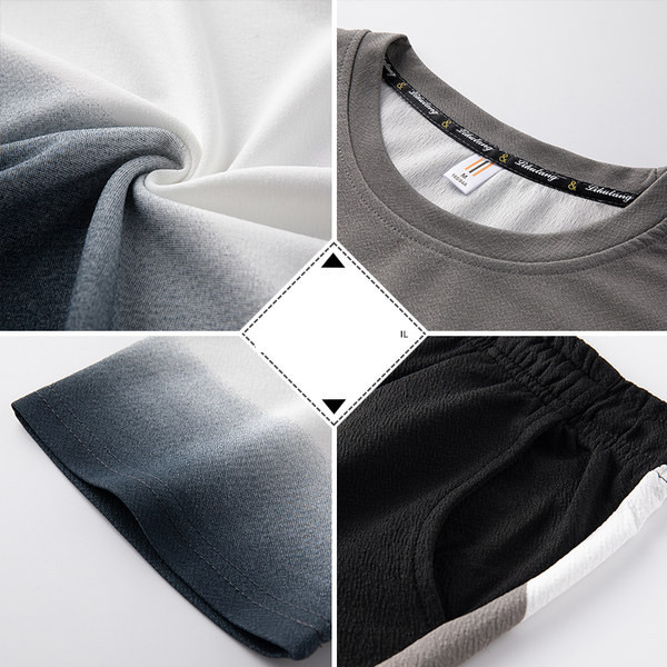 Jauna modeļa vīriešu komanda no divu daļu T-krekla un šortiem