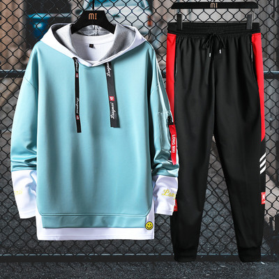 Meeste spordimeeskond dressipluusi ja pikkade pükstega